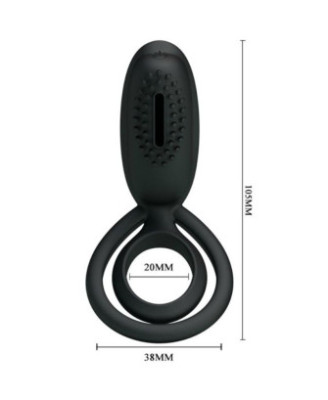 Cockring vibrant en silicone avec stimulateur clitoridien Esther 